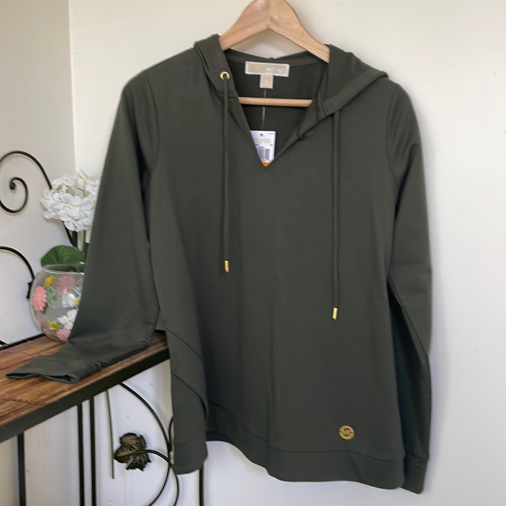 NWT-Michael Kors Olive Green Hoodie🎄